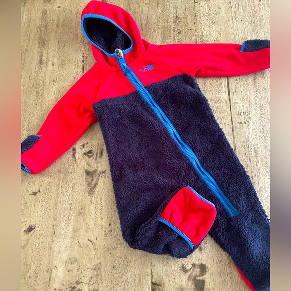 The North Face Other - The North Face Red and Navy Kids One Piece Bodysuit